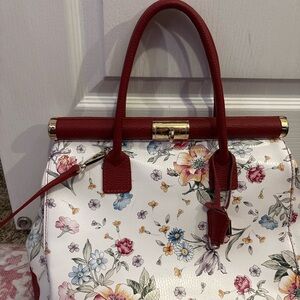 Chic Red Leather Satchel